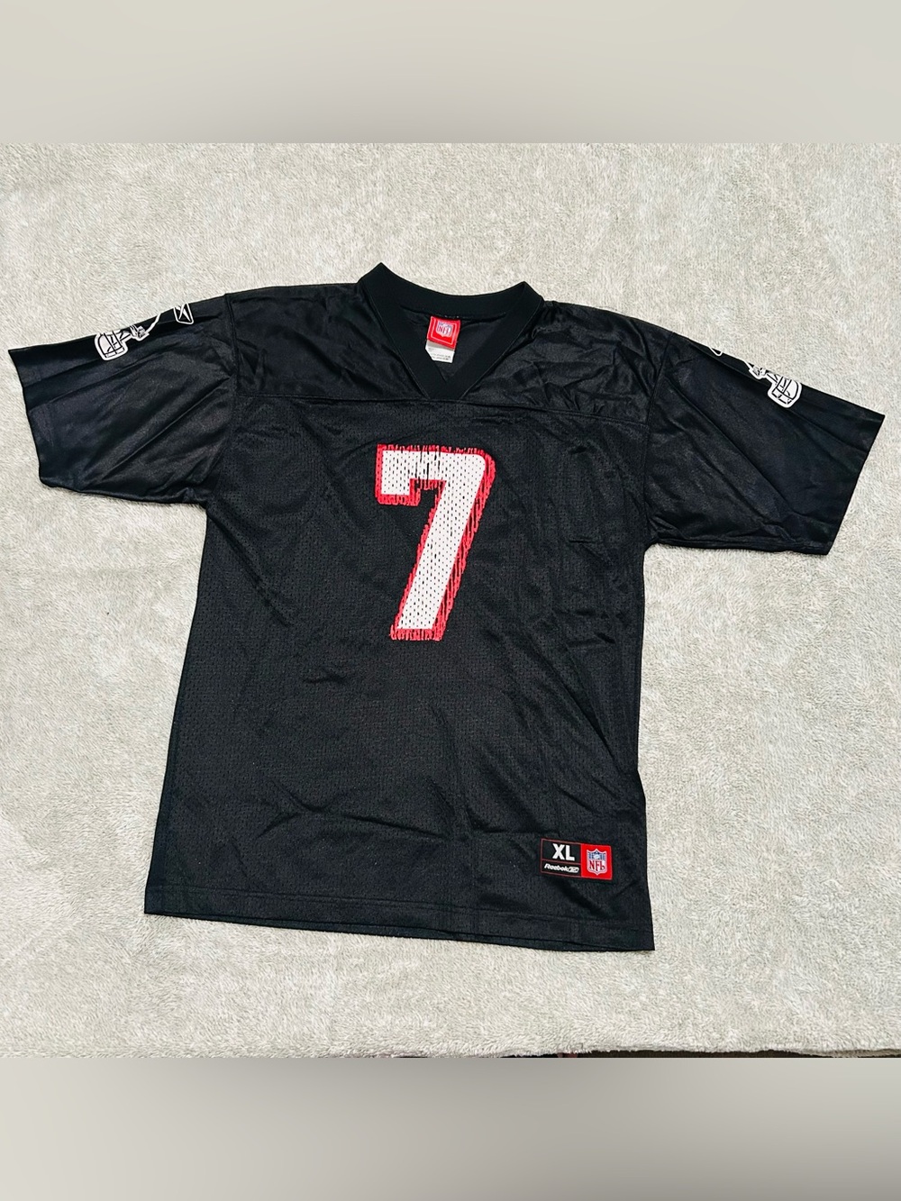 Vintage Reebok Michael Vick #7 Atlanta Falcons Jersey Boys XL Black NFL Youth